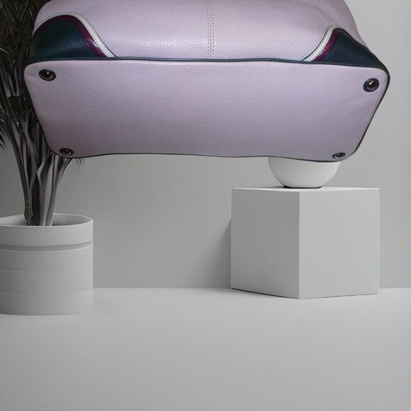 Coach Colorblock Pebbled Leather Satchel – #F1082–F15145, Multi-Tone Ltd Ed. - Picture 4 of 9